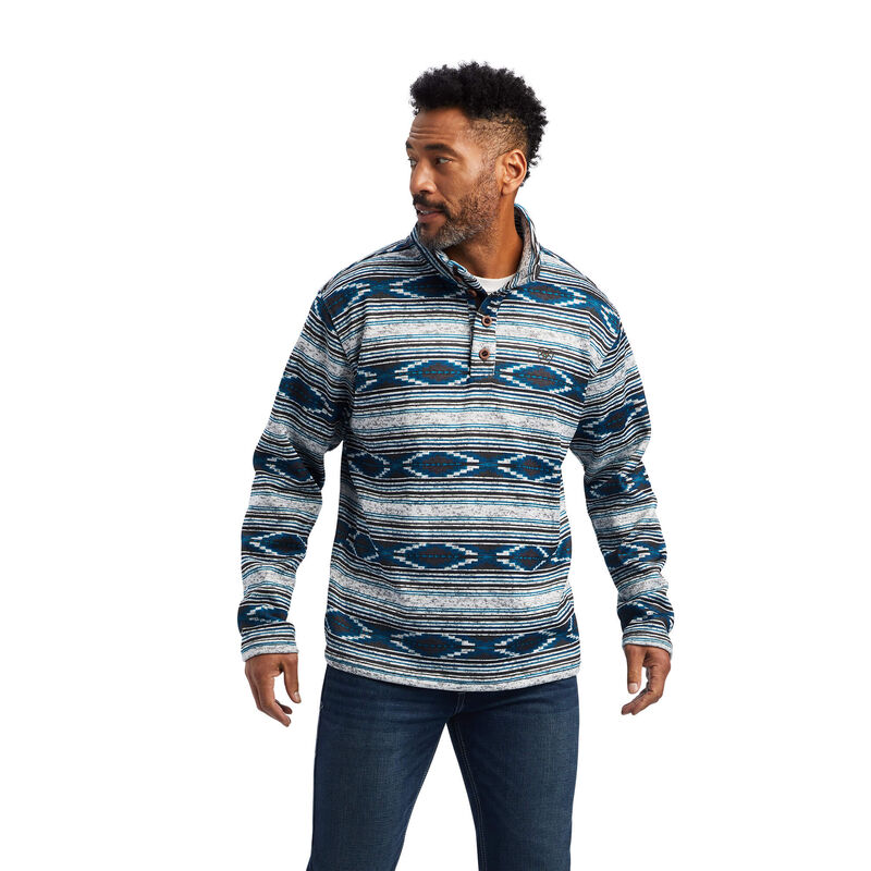 Ariat Sweatshirt Herren - Wesley Blau/Weiß ( UQLXH-0714 )